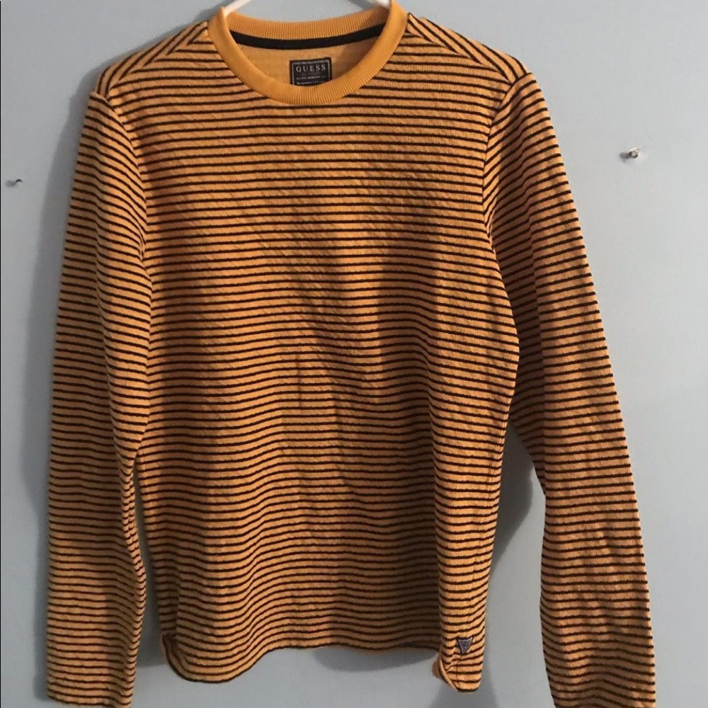 Guess Yellow and black stripped long sleeve